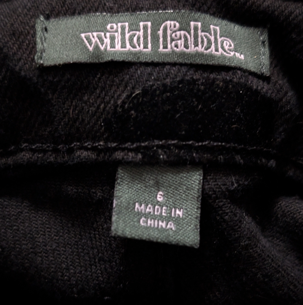 Floral Black Women's Jeans 6 - Picture 5 of 6